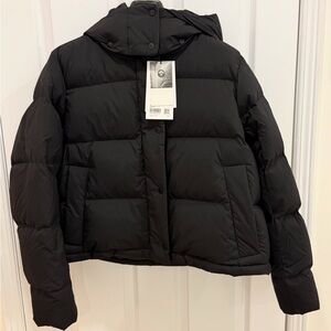 lululemon athletica Black Wunder Puff Cropped Jacket